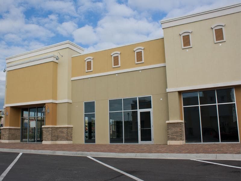 Commercial building exterior suited for professional painting