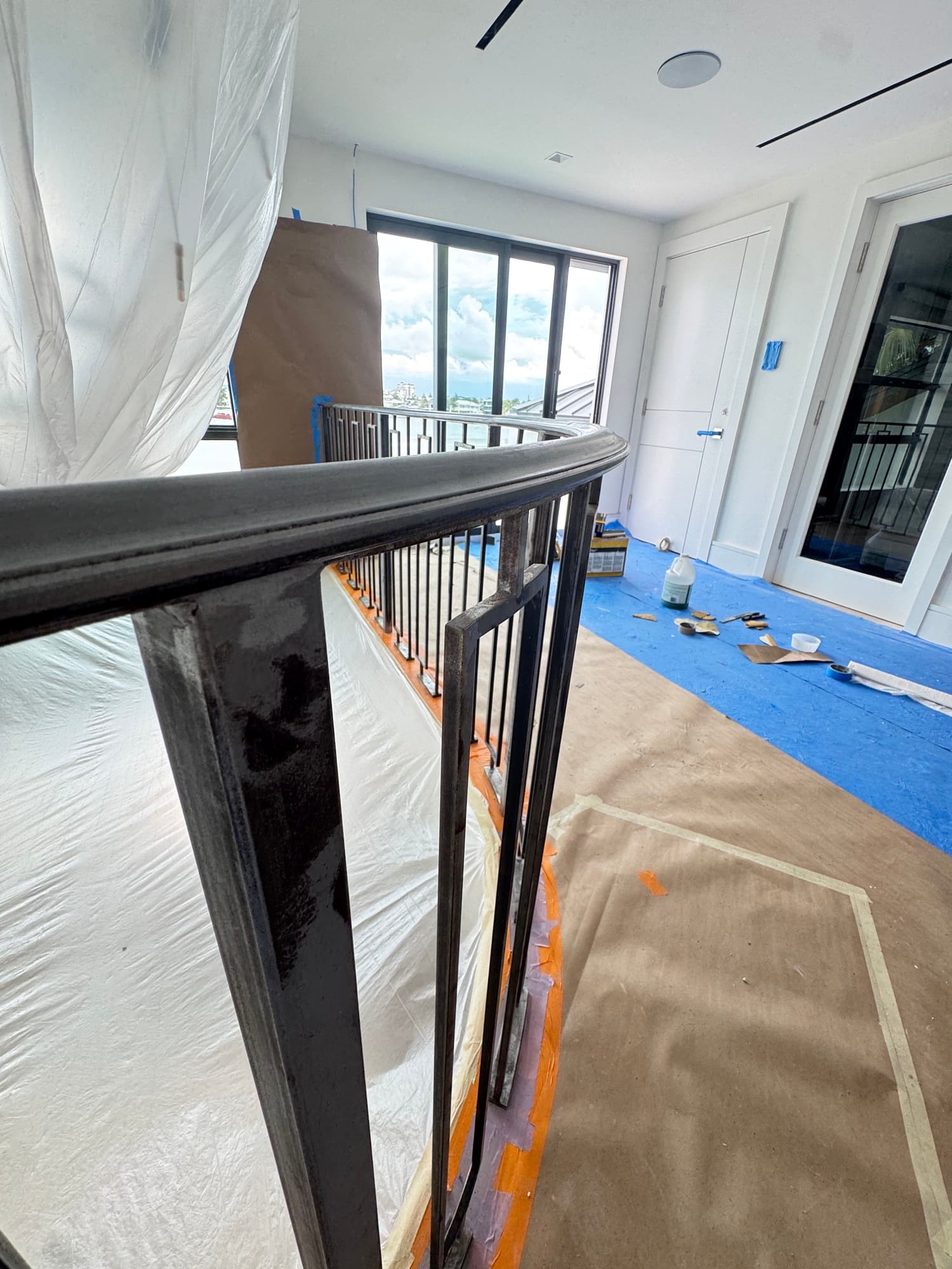 Interior railing prep