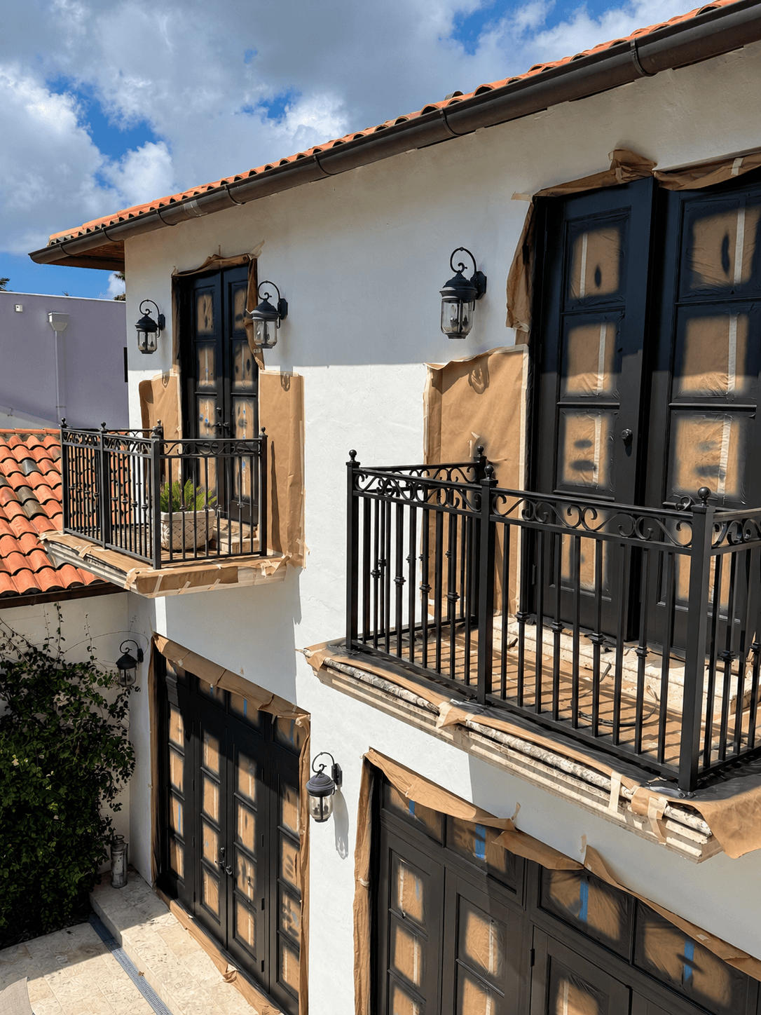 Exterior doors & railing repaint